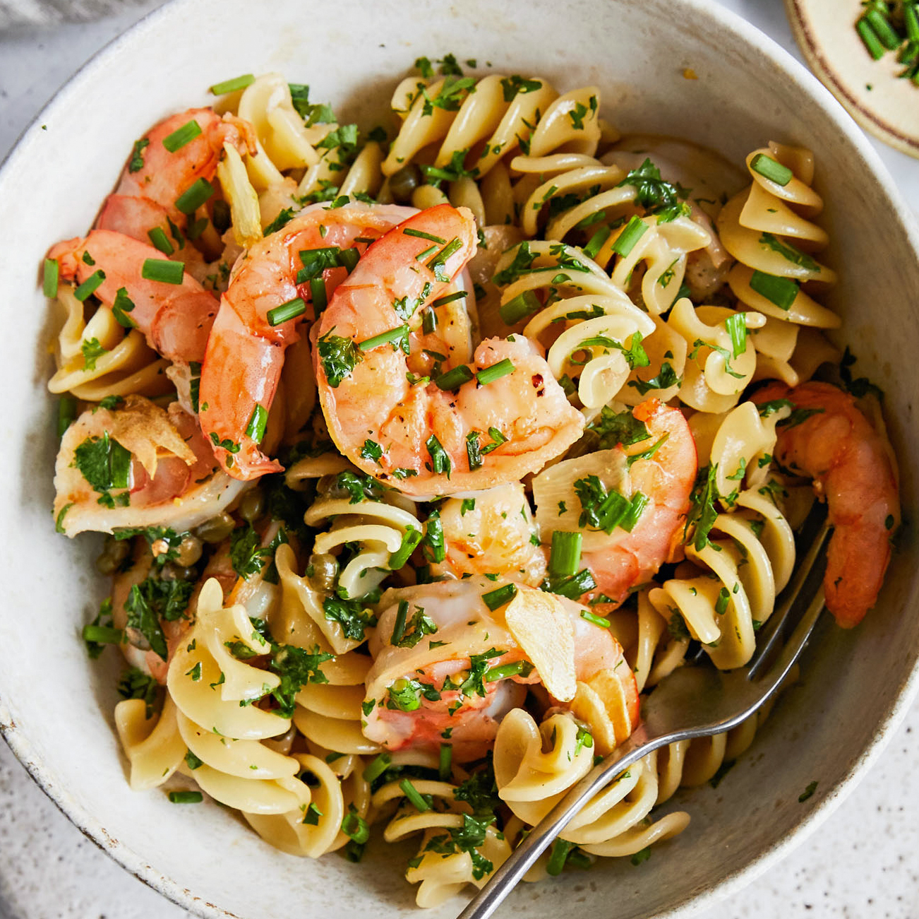 Shrimp Piccata Pasta Toss