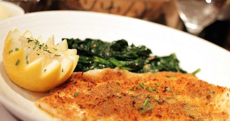 Sole Oreganata over Broccoli Rabe