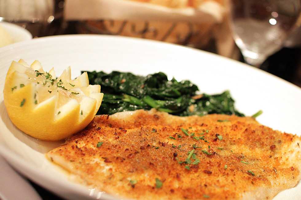 Sole Oreganata over Broccoli Rabe