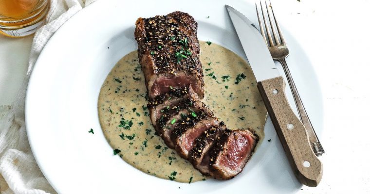 NY Strip Steak Au Poivre